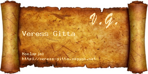 Veress Gitta névjegykártya